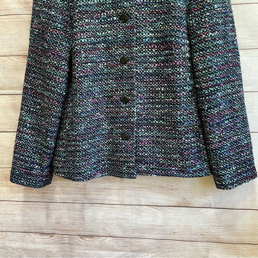 APPLESEEDS MULTICOLOR TEXTURED TWEED WOOL BLAZER - Picture 3 of 5